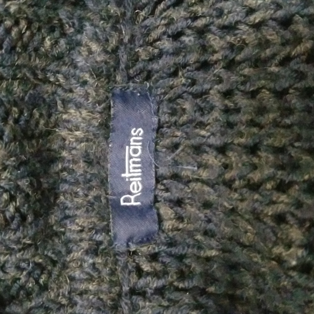 (M) Reitmans Oversized Cable Knit Sweater Cozy Cowl Neck Grannycore - Picture 3 of 7